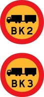 Red Sign Black Signs Orange Transportation Road Warning Roadsigns Trucks Caution