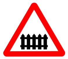Roadsign rail fence