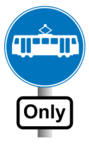 Roadsign trams ony