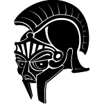 Roman Helmet Black Vector Image