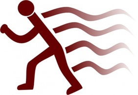 Runner, Simple, With Wake Marks clip art