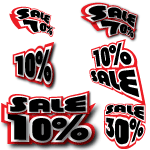 Sale Stickers Free Vector