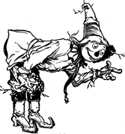 Scarecrow Bowing clip art