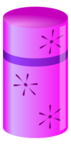 Shiny Pink and Purple Cylinder Container