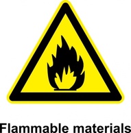 Sign Flammable Materials clip art