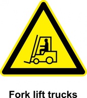 Sign Inkscape Safety Cartoon Signs Danger Transportation Truck Warning Hazard Roadsigns Fork Lift Trucks Forklift
