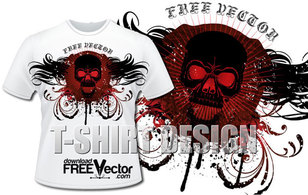 Skull T shirt Design Vector