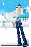 Snow boarding vector 6