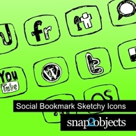 Social Bookmark Sketchy Icons