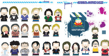 Splats and south park free vector