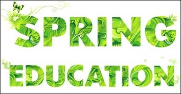 Spring green letters Vector