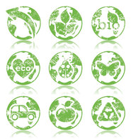 Stock Ecology Stickers Signs Vector