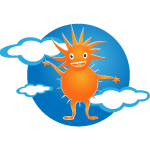 Sun And Clouds Free Vector