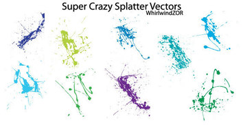 Super colourful splatter free vector