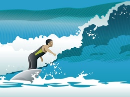 Surfer Ocean Waves