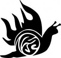 Symbol Silhouette Fire Snail Animal Crawl Molusc