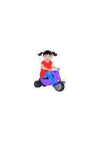 toddler on Tricycle