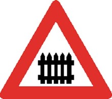 Train crossing sign