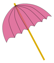 Umbrella / Parasol pink tranparent