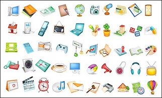 Useful items commonly used icon vector material