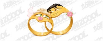 Vector cartoon style ring material
