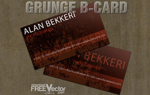 Vector Grunge B-card Template