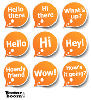 Vector Pack – Greeting Bubble Stickers