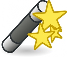 Wand With Stars clip art