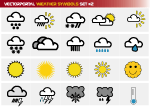 Weather Symbols Free Vector Set