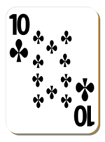 White deck: 10 of clubs