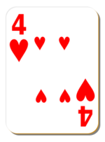 White deck: 4 of hearts