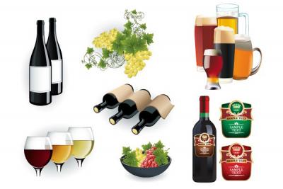Wine & Beer Vector Graphics