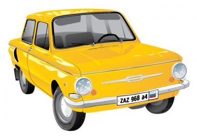 Yellow ZAZ car