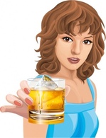 Young woman holding drink