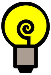 Traditional lightbulb (on)