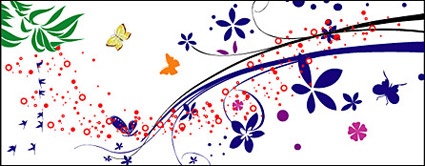 Vector butterfly pattern and material