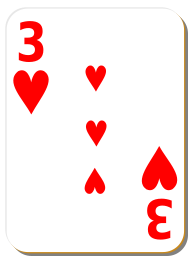 White deck: 3 of hearts