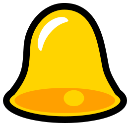 Yellow Bell Icon that looks cool with lots of title words to increase the titles ...