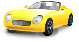 Yellow Convertible sports car